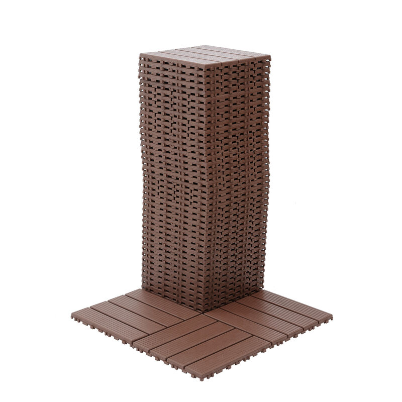 Streamdale Interlocking Deck Tiles, 44 Pack Patio Tiles, Waterproof, All Weather Use image number 4