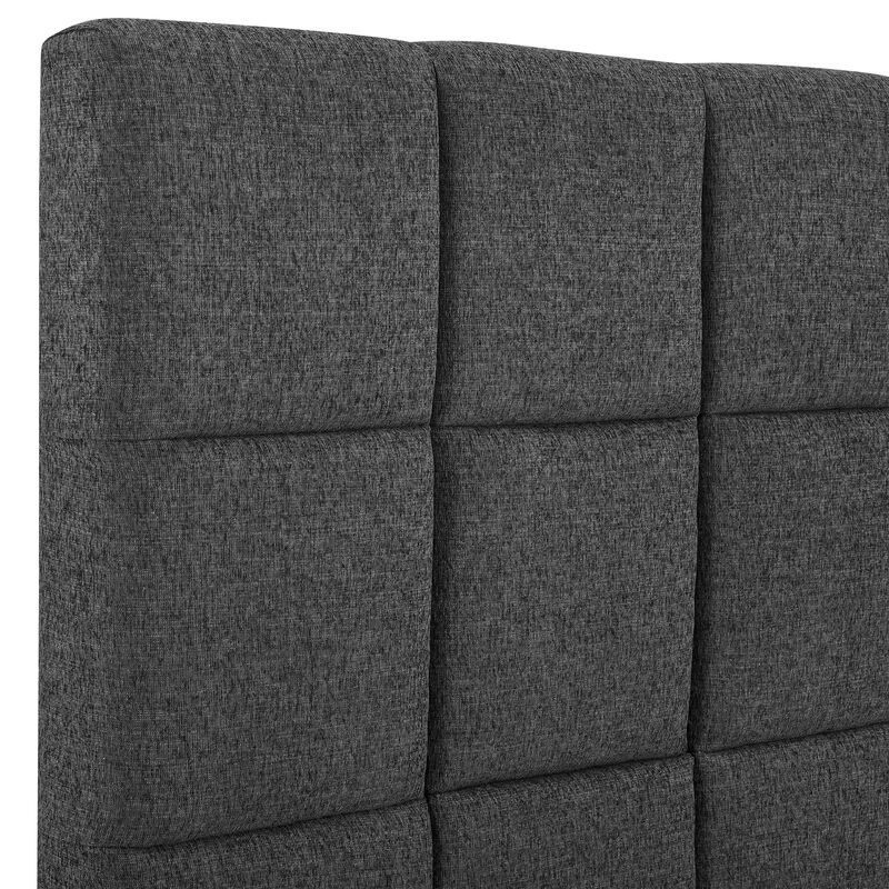 Upholstered Squares King Panel Bed