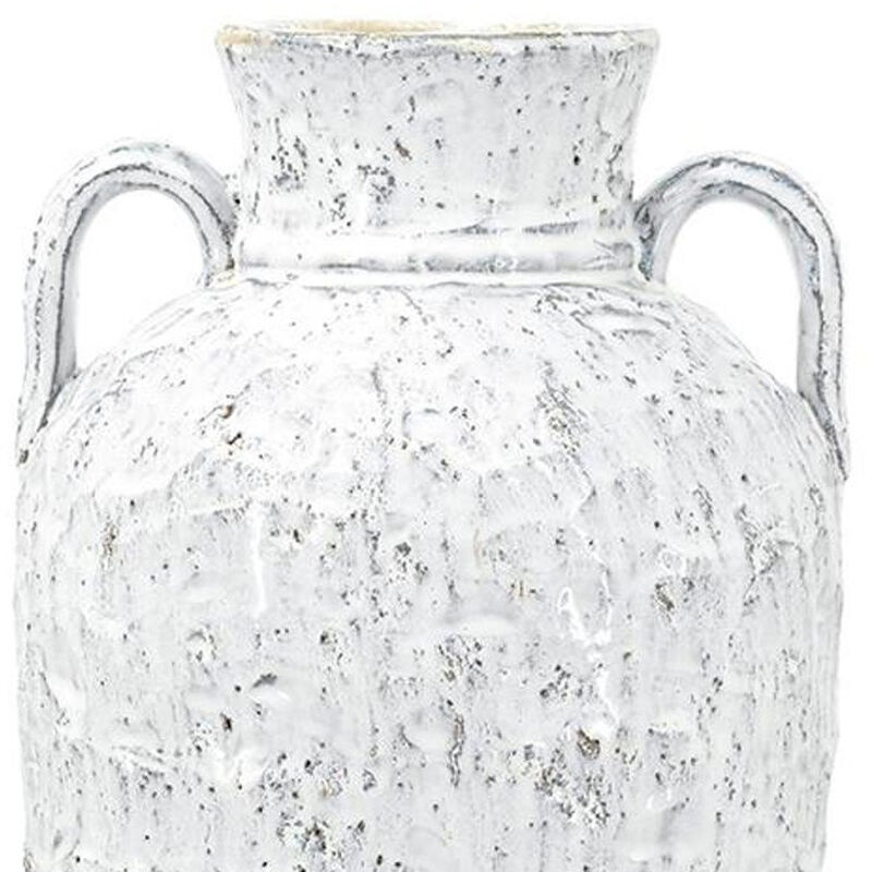 HomeRoots 16" Beige And Ivory Amphora Terracotta Urn image number 4