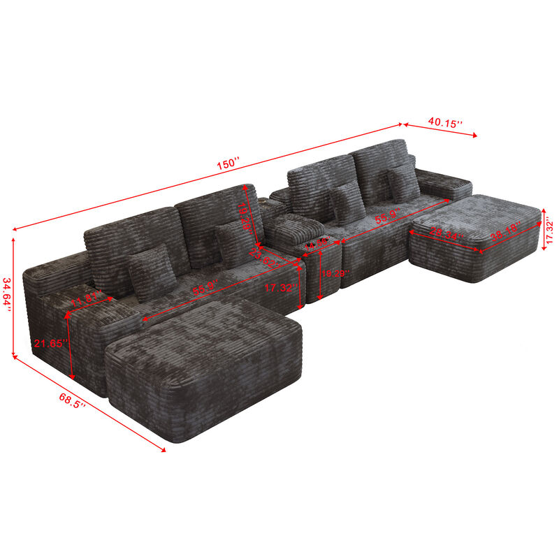 Pafles 5-piece Sectional Sofa image number 8