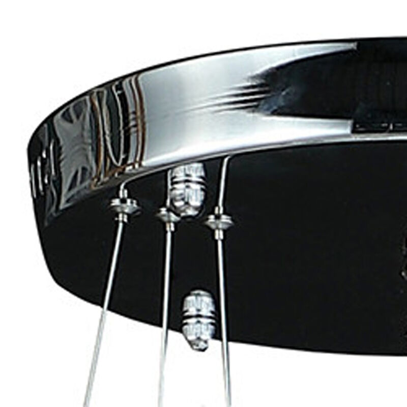 Hivvago Silver Metal and Crystals LED Dimmable Chandelier