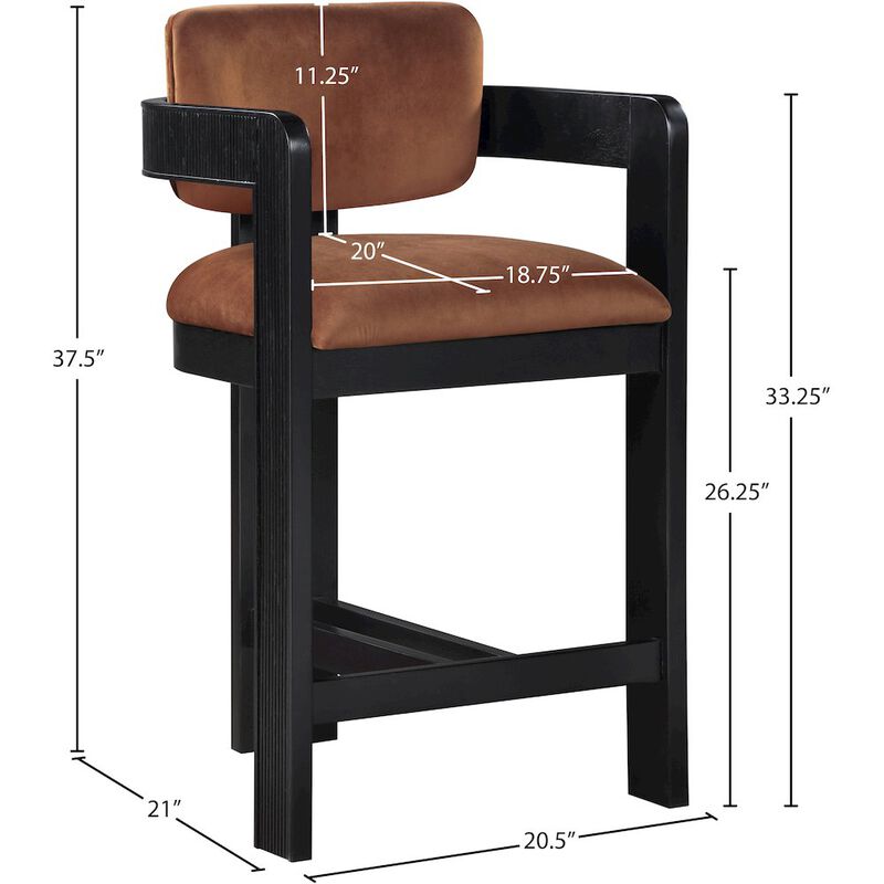 Meridian Furniture Sacha Velvet Stool