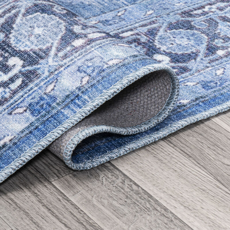 Maris Ornate Medallion Machine-Washable Area Rug