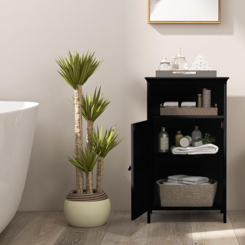 Hivvago Bathroom Freestanding Floor Storage Cabinet with Adjustable Shelf