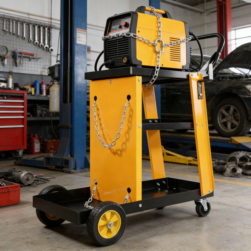 ELEMENT ACE Heavy Duty 3-Tier Multi-Function Welding Cart with Gas Bottle Storage, Safety Chains for Tig Mig Welder Plasma Cutter Home DIY & Industrial Welding Operations image number 1
