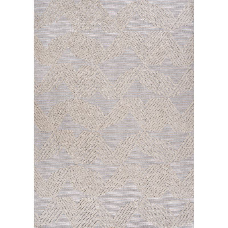 Jazz High-Low Pile Art Deco Geometric Indoor/Outdoor Area Rug