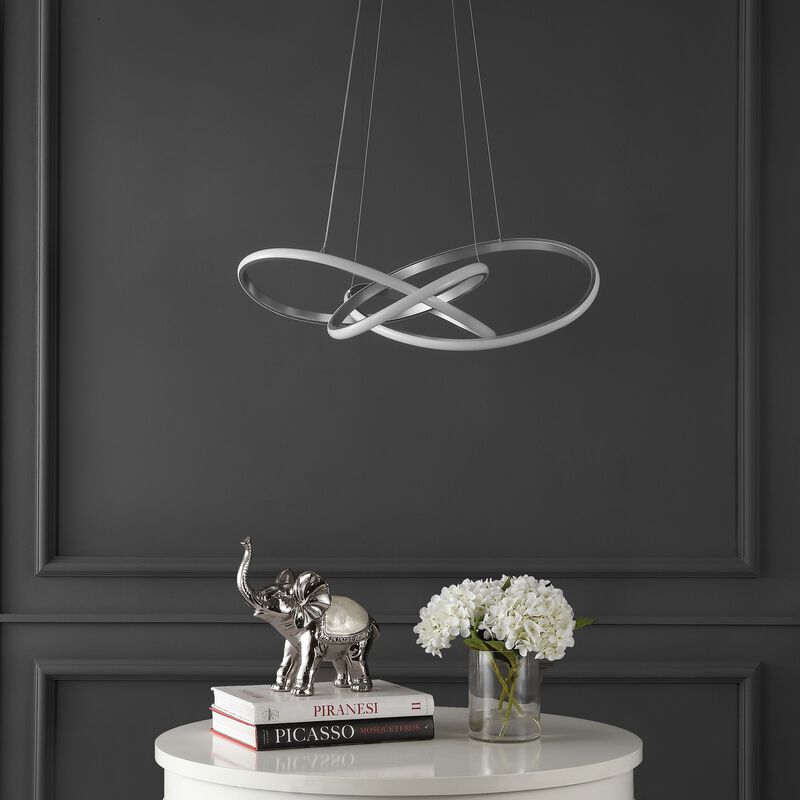 Alexia 25" Abstract Integrated LED Metal Adjustable Pendant