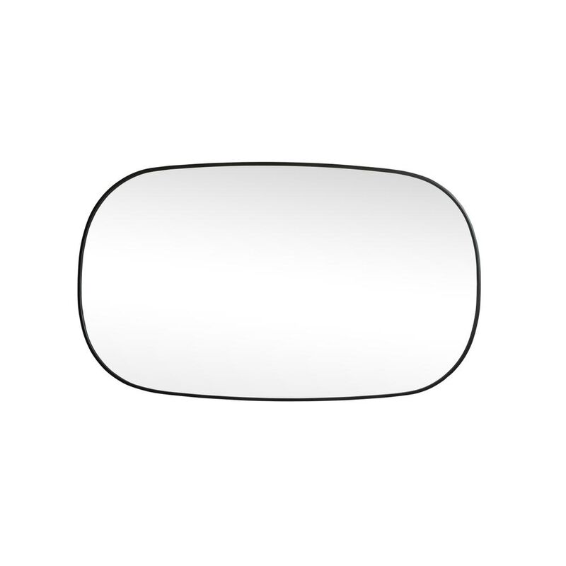 Elegant Decor Metal Frame Oval Mirror 36x60 Inch in Black