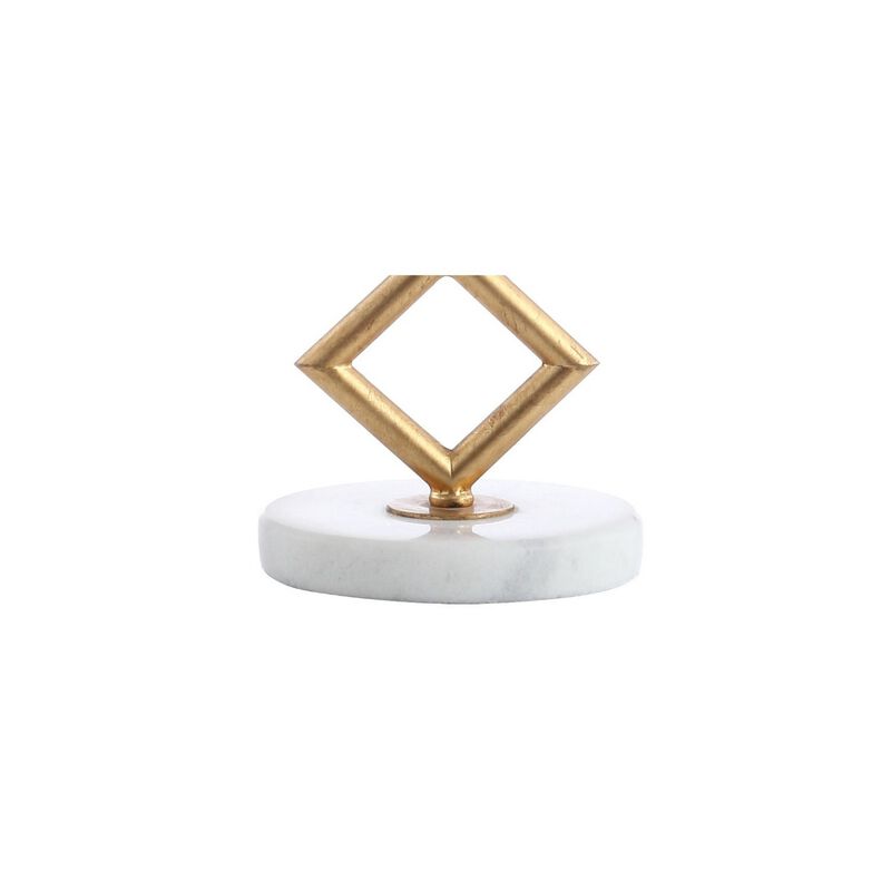 Diamante Modern Gilt Metal with Marble Base LED Table Lamp