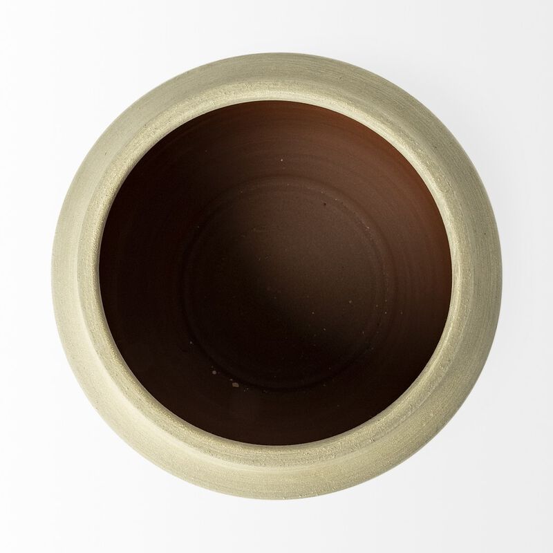 Decorative Abstract Ceramic Cylinder Vase for Living Room or Entryway