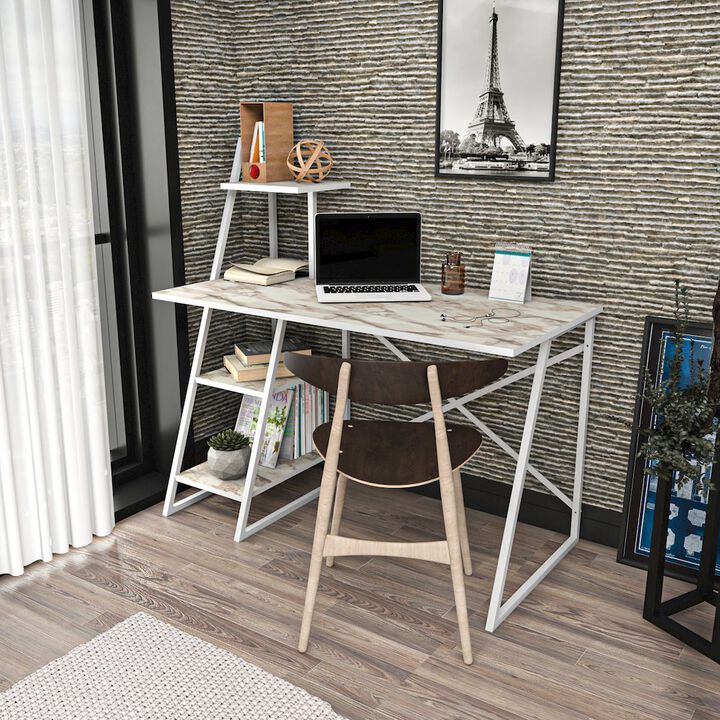 Decorotika Admira Computer Desk - Ephesus White