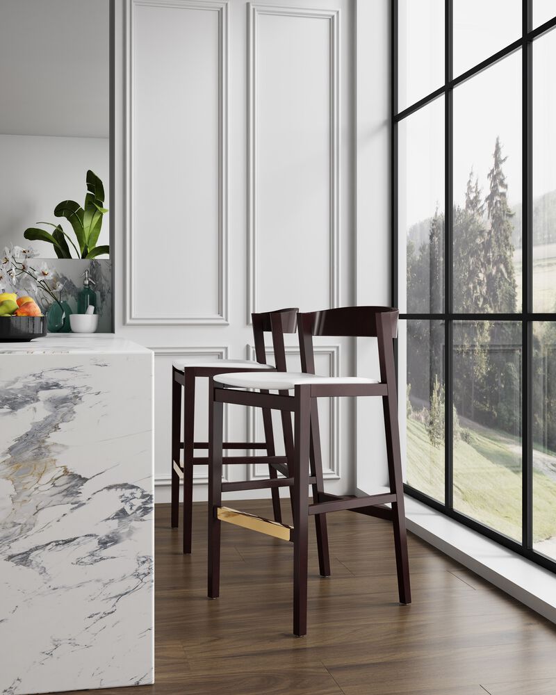 Klismos Ivory Bar Stool