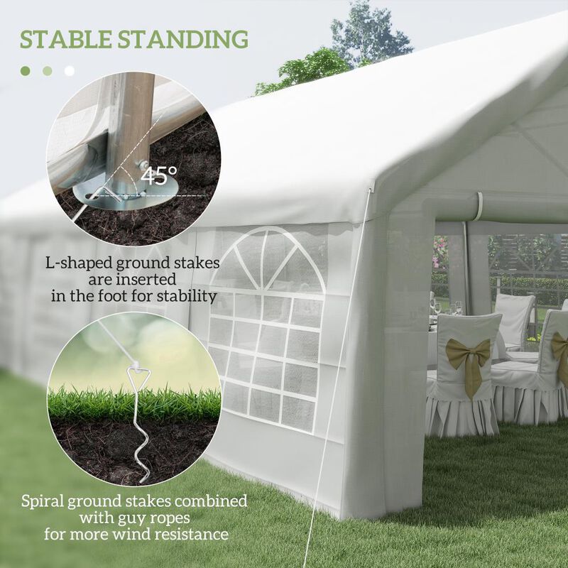 Hivvago Heavy Duty 32 x 16 Canopy Tent with Window Design for Party & Wedding image number 6