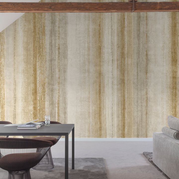 Precious Weaves Styled Stripes Beige Mural PW6002