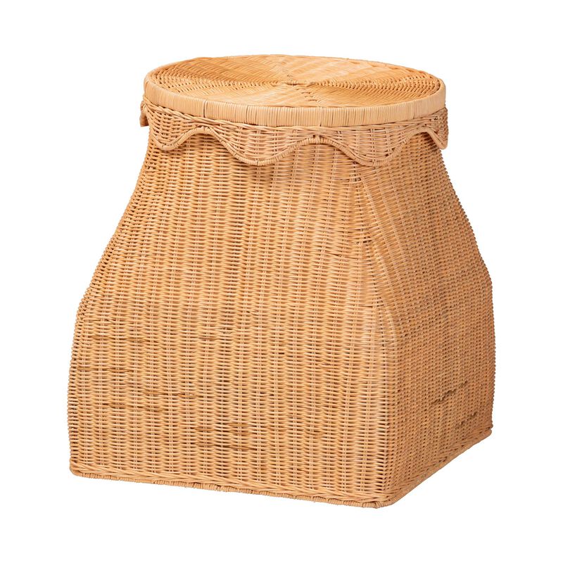 bali & pari Ada Natural Rattan Laundry Hamper - Handwoven Wicker Storage Basket for Laundry Room, Bathroom, or Bedroom Organization image number 0
