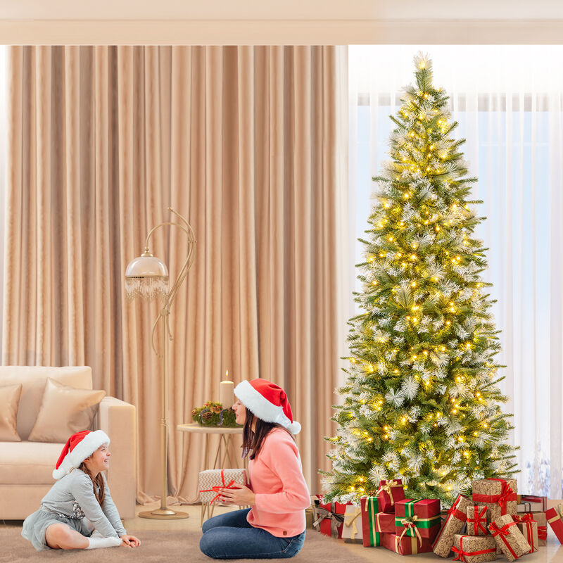 Artificial Holiday Christmas Tree with Warm White LED Lighting