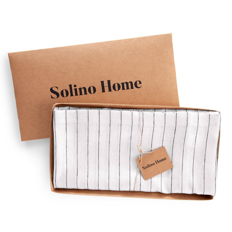 Linen Tablecloth - Pinstripe