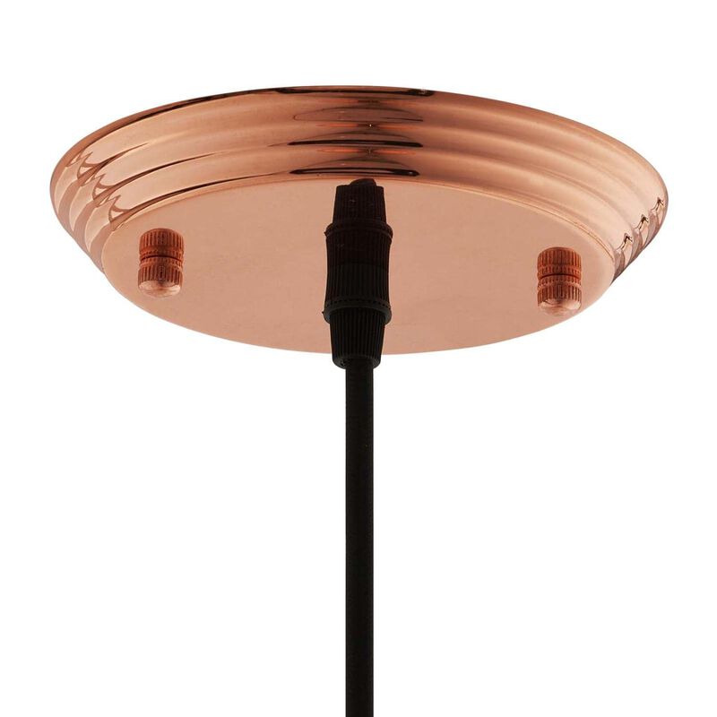 Modway Dimple Contemporary Modern Bell Shade 11" Hanging Ceiling Light Pendant Light Fixture In image number 4