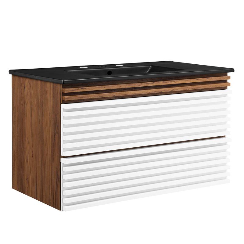 Render 36" Wall-Mount Bathroom Vanity image number 2