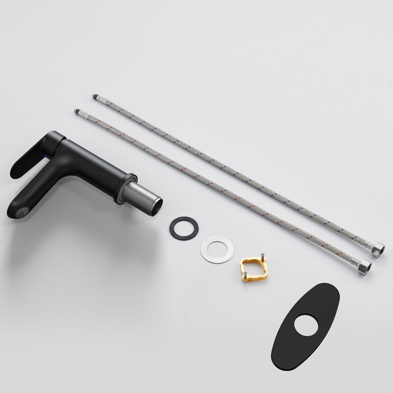 Single Handle Bathroom Faucet with Deck Plate, Perfect for Modern Sinks