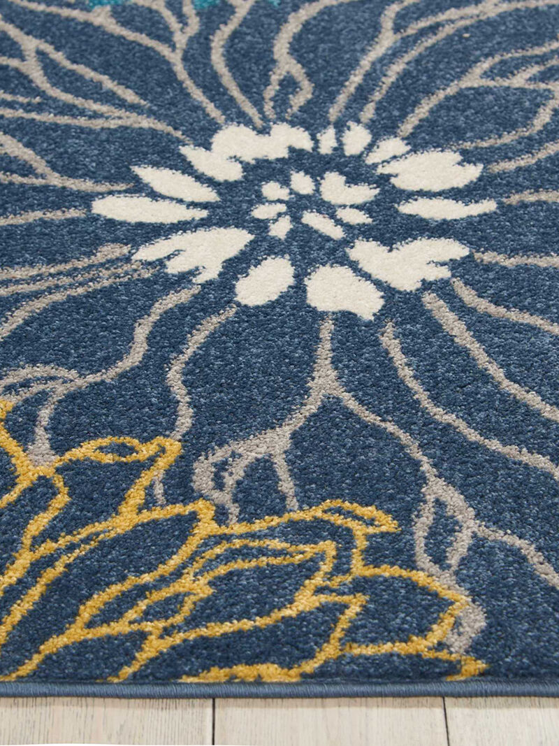 Passion PSN17 Blue 5' x Round Rug image number 1