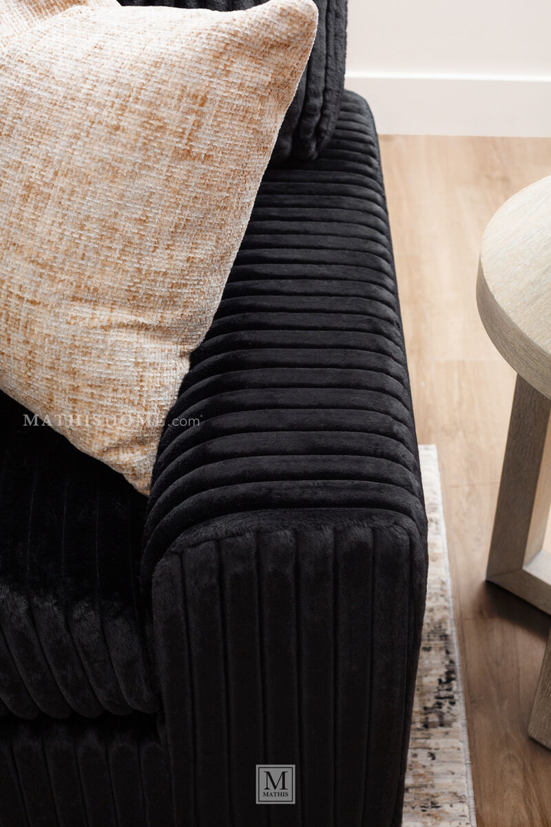 Nightfall 5-Piece Black Sectional image number 3