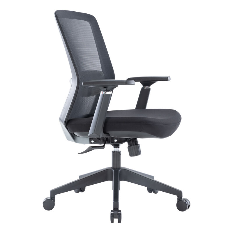 LeisureMod Ergonomic Office Chair Mid-Back Mesh Conference Chair Swivel Computer Chair With Adjustable Height and Armrests Ingram Series