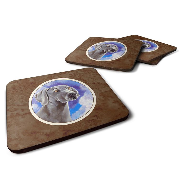 Caroline's Treasures 7063FC Weimaraner Azure Skies Foam Coasters (Set of 4), 3.5, Multicolor image number 0