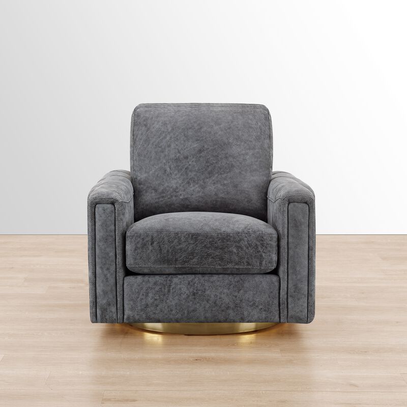 Hayward Swivel Leather Chair