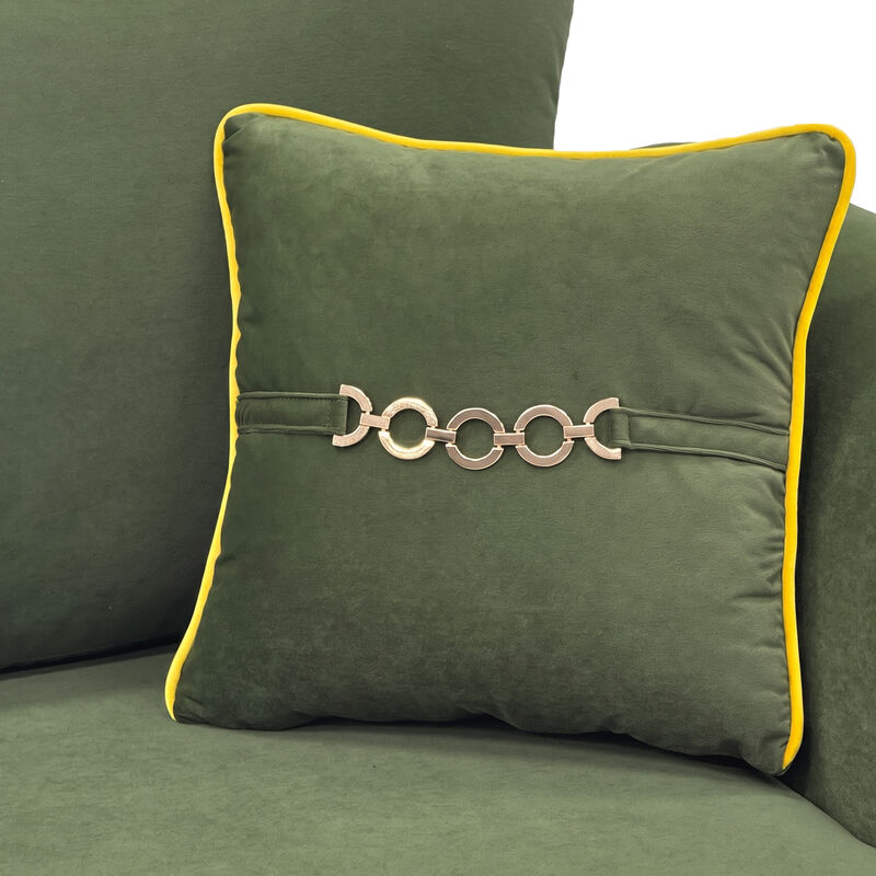 Pifpru 83.5 Inch Velvet 3 Seater Sofa Couch image number 7
