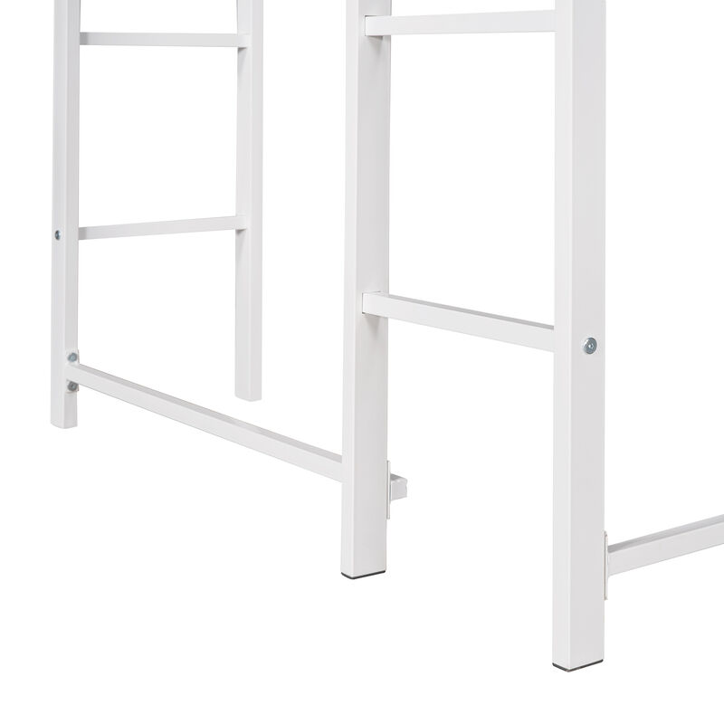 Merax Loft Bed Frame with 2 Built-in Ladders
