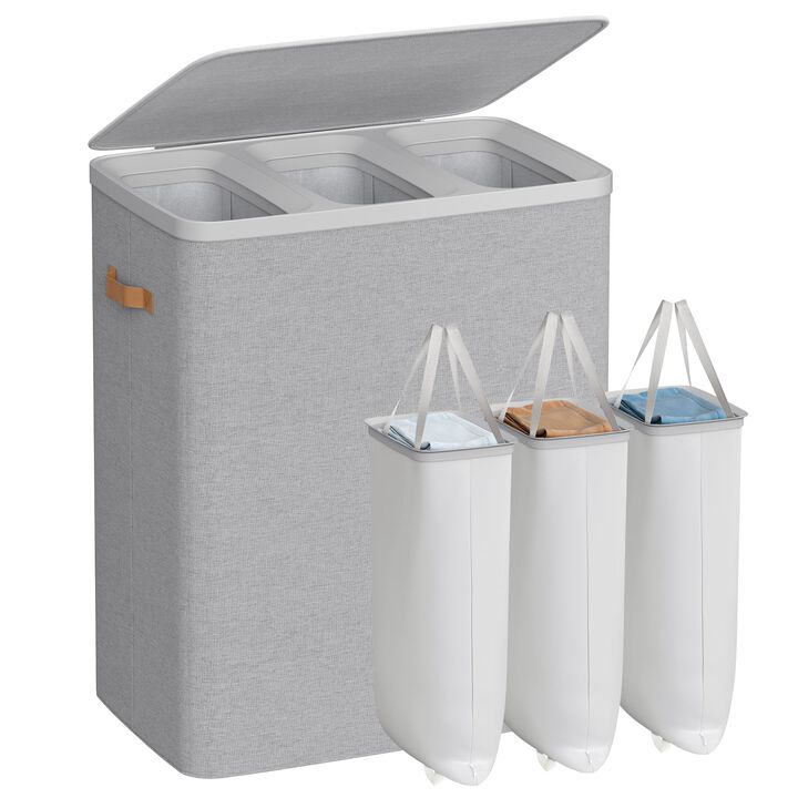 Large Capacity Laundry Hamper 50.2 Gal with Lid Handles