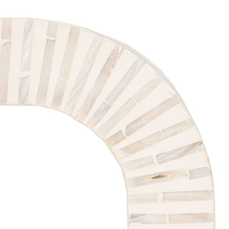 Mother of Pearl Waterfall Coffee Table, White image number 5