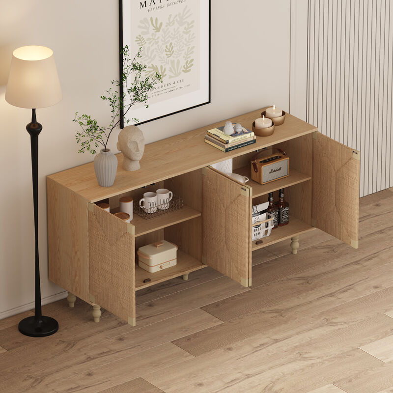 Seagrass Doors Accent Natural Sideboard image number 3