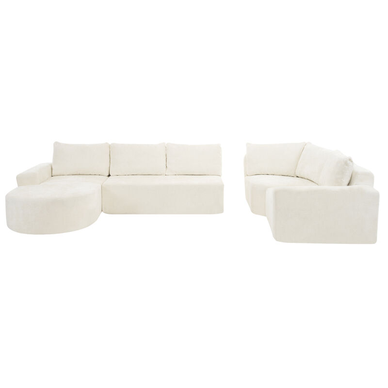 Miksa Oversized Chenille Modular Sectional Sofa image number 6