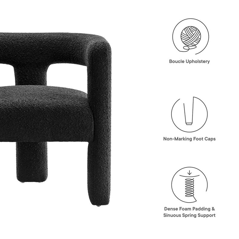 Kayla Boucle Upholstered Armchair image number 1