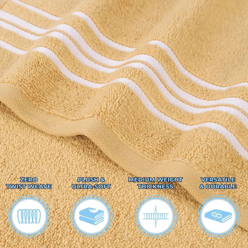Soft Zero Twist Cotton Floral Hand Towel Set of 6 Bathroom Towels image number 2