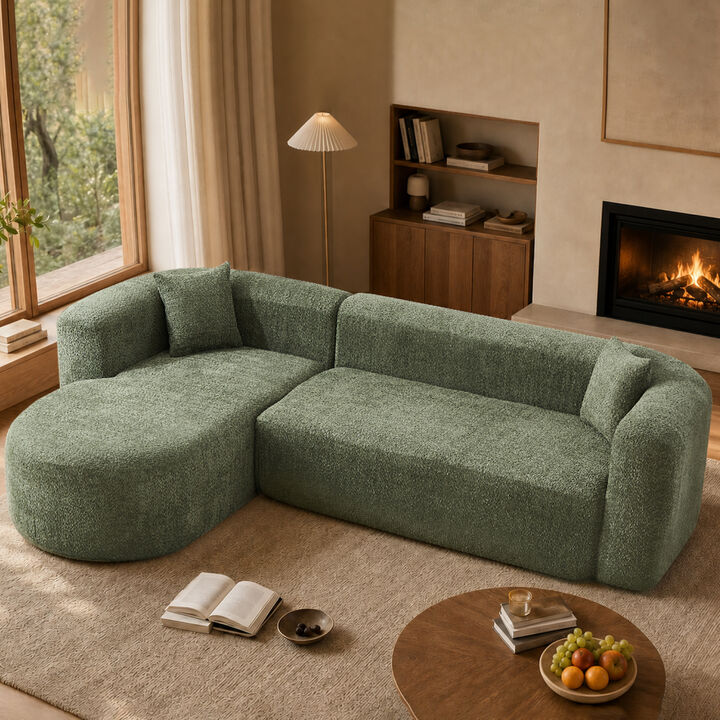 Cetram  L-Shaped Modular Sectional Sofa