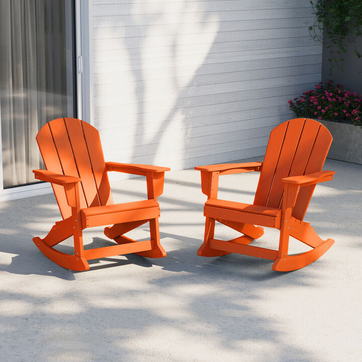 WestinTrends 2 piece set Outdoor / Patio Poly Adirondack rocking chairs ( 2 seater )