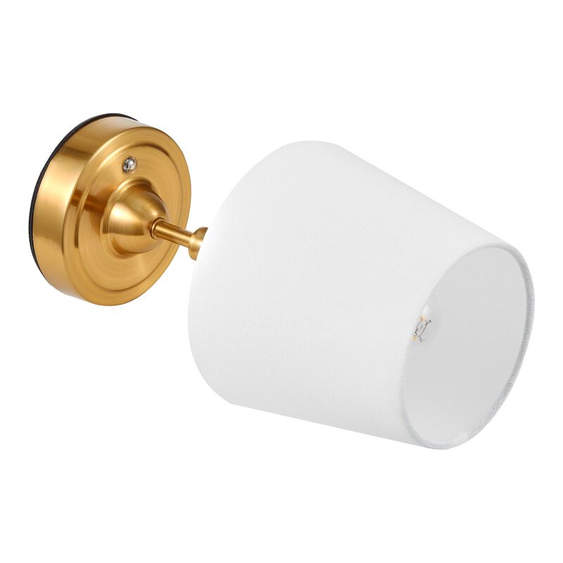 Cordless LED Table Lamp &ndash; 5200mAh Rechargeable, 3 Brightness Levels, Fabric Shade