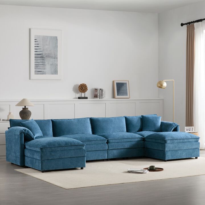 Fincep U-Shaped Modular Cloud Sectional Sofa