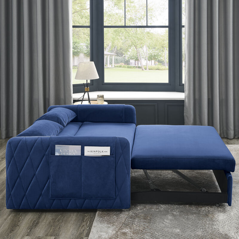 Merax Modern Convertible Sofa Bed with 2 Detachable Arm Pockets image number 3