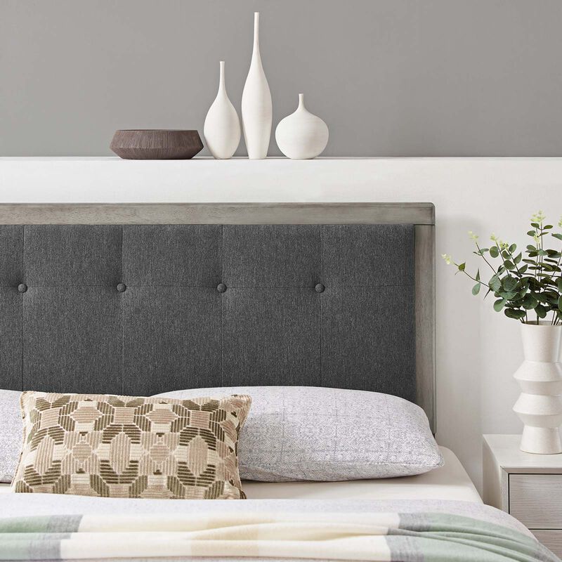 Modway - Draper Tufted King Fabric and Wood Headboard image number 1