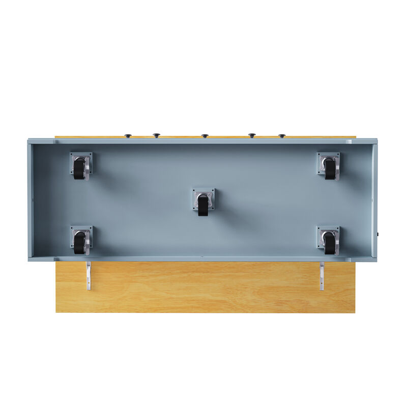 TATEUS 53inch Large Kitchen Island,Rolling Kitchen Cart