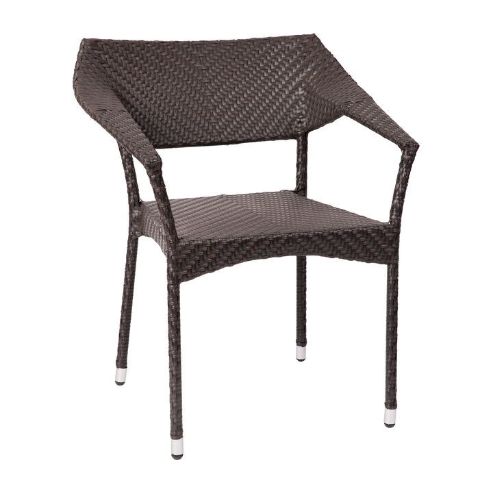Espresso Patio Stack Chair