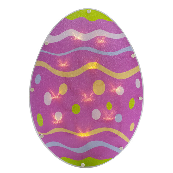 14" Battery Operated LED Lighted Easter Egg Window Silhouette