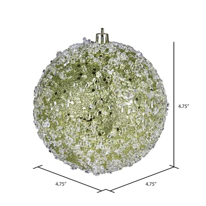 Lime Glitter Hail Ball 4/Bag