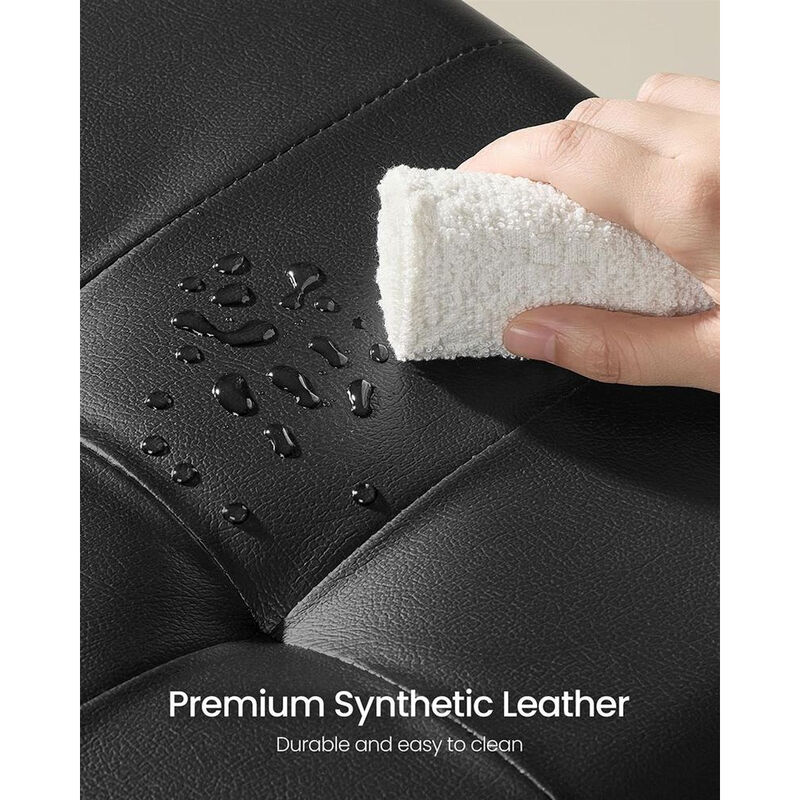 Tufted Storage Ottoman Bench with Legs &ndash; Decorative Organizer for Living Space or Bedroom D&eacute;cor