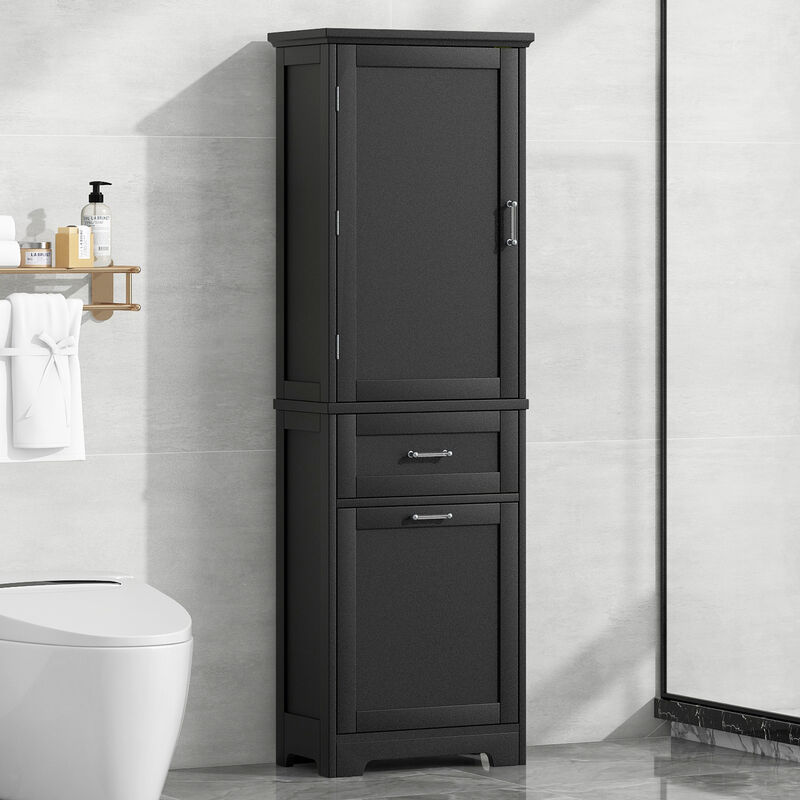 Merax Tall Bathroom Storage Cabinet with Adjustable Shelf