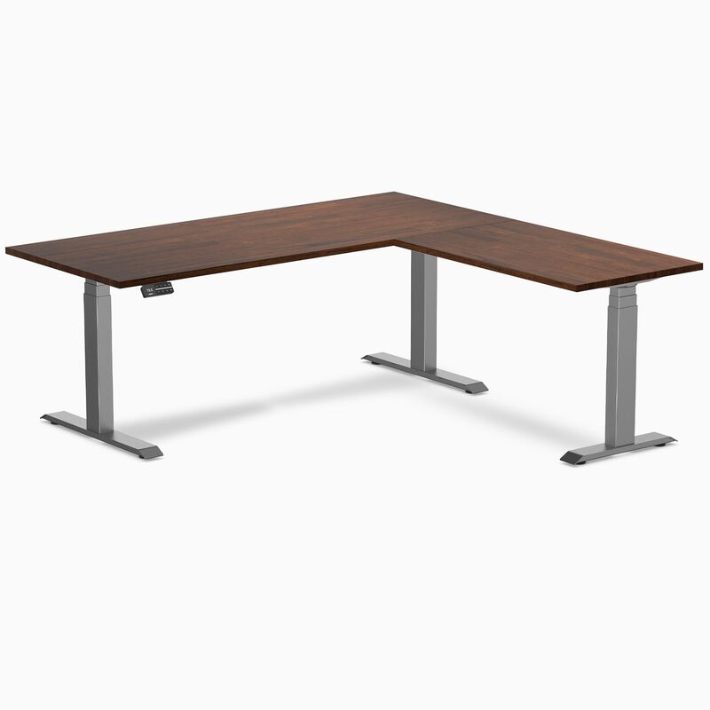 Desky Rubberwood L-Shape Sit Stand Desk image number 0